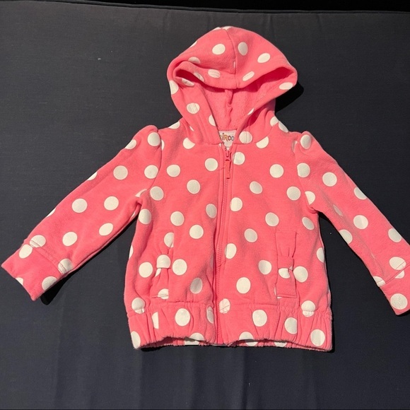 Circo pink and white, infant, polka dot sweatshirt. Like new - Picture 1 of 5